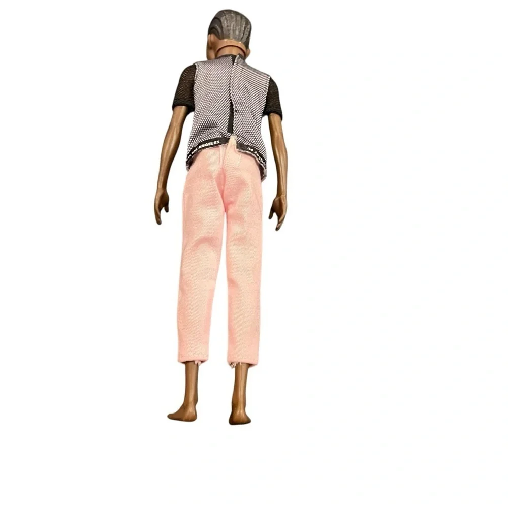Mesh Shirt with Number 4 and Pink Pants